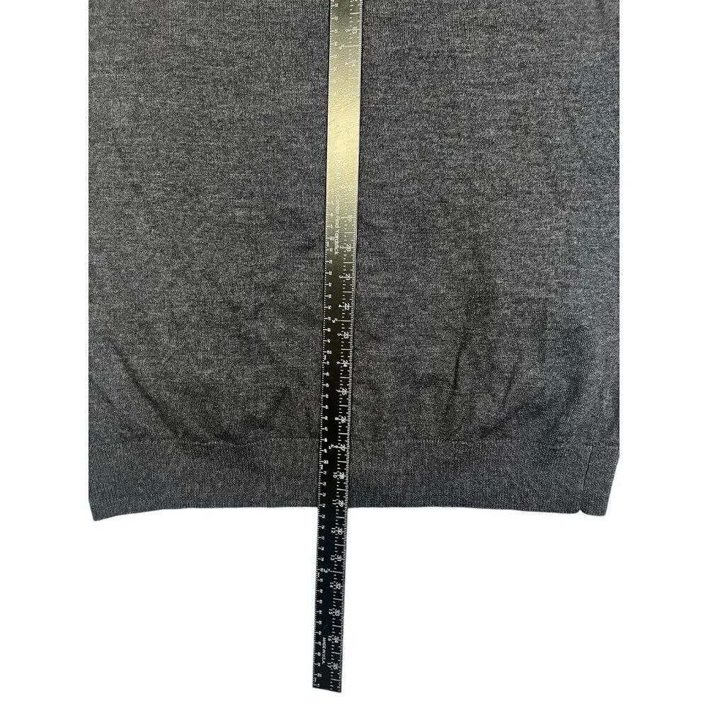 J Lindeberg Cardigan Sweater Mens XXL Fits Sz LARGE Gray Elbow Patch Pinehurst